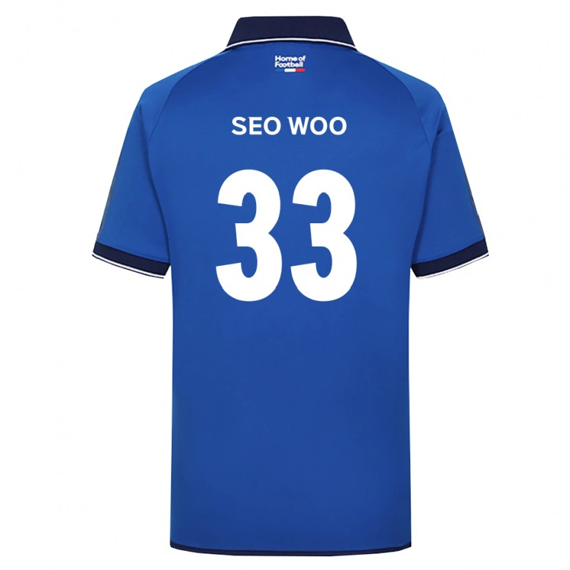 Danxen Heren Seo-Woo Jeong #33 Koninklijk Blauw Wit Rood Thuisshirt Thuistenue 2026/27 T-Shirt België