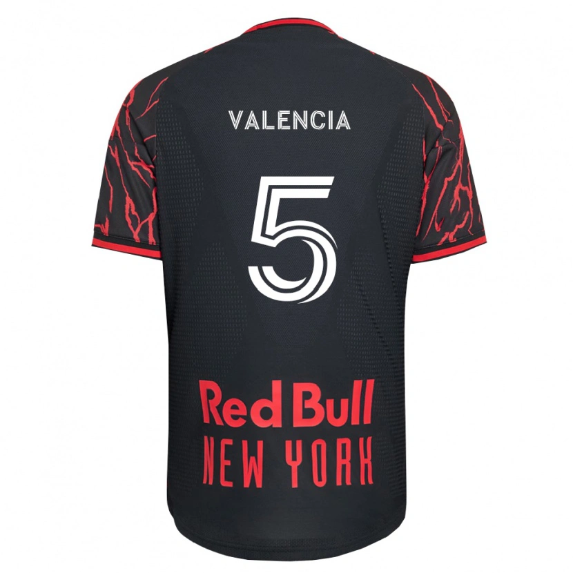 Danxen Heren Omar Valencia #5 Rood Zwart Wit Thuisshirt Thuistenue 2026/27 T-Shirt België