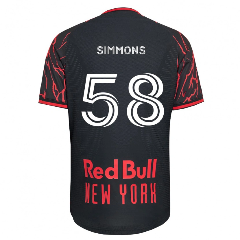 Danxen Heren Caleb Simmons #58 Rood Zwart Wit Thuisshirt Thuistenue 2026/27 T-Shirt België