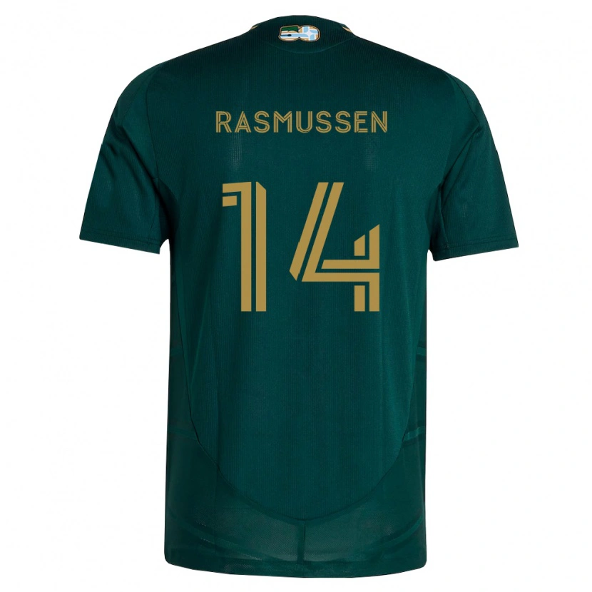 Danxen Heren Justin Rasmussen #14 Donkergroen Bruin Thuisshirt Thuistenue 2026/27 T-Shirt België