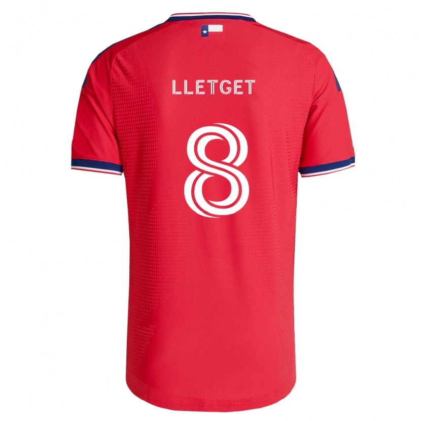 Danxen Heren Sebastian Lletget #8 Rood Blauw Wit Thuisshirt Thuistenue 2026/27 T-Shirt België