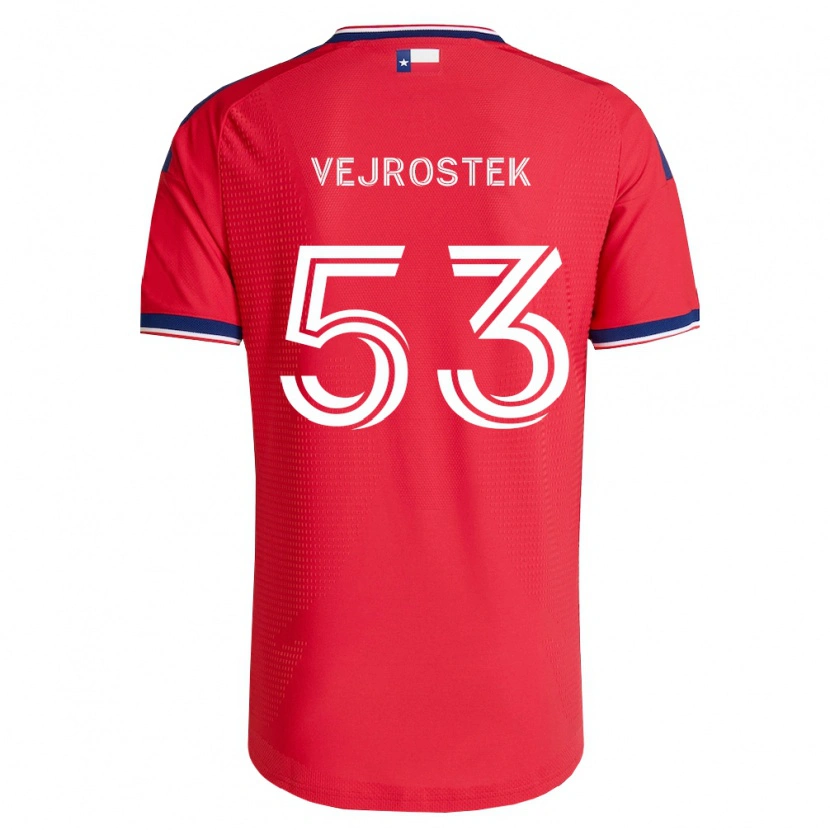 Danxen Heren Liam Vejrostek #53 Rood Blauw Wit Thuisshirt Thuistenue 2026/27 T-Shirt België