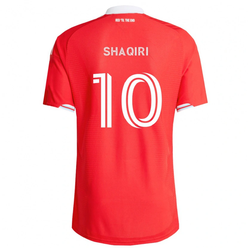 Danxen Heren Xherdan Shaqiri #10 Rood Diep Blauw Wit Thuisshirt Thuistenue 2026/27 T-Shirt België