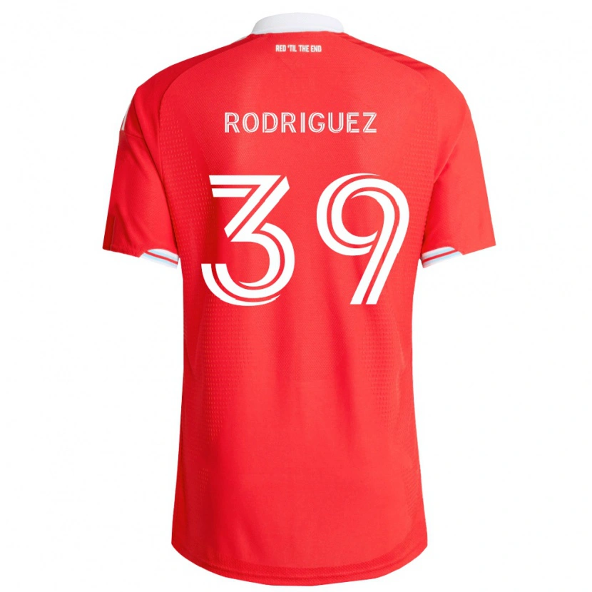 Danxen Heren Allan Rodriguez #39 Rood Diep Blauw Wit Thuisshirt Thuistenue 2026/27 T-Shirt België