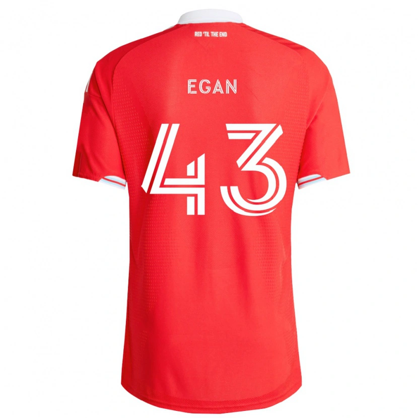 Danxen Heren Noah Egan #43 Rood Diep Blauw Wit Thuisshirt Thuistenue 2026/27 T-Shirt België