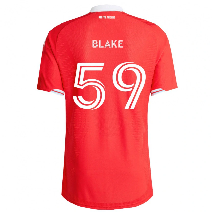 Danxen Heren Romain Blake #59 Rood Diep Blauw Wit Thuisshirt Thuistenue 2026/27 T-Shirt België