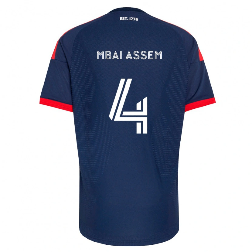 Danxen Heren Chris Mbaï-Assem #4 Koninklijk Blauw Rood Wit Thuisshirt Thuistenue 2026/27 T-Shirt België