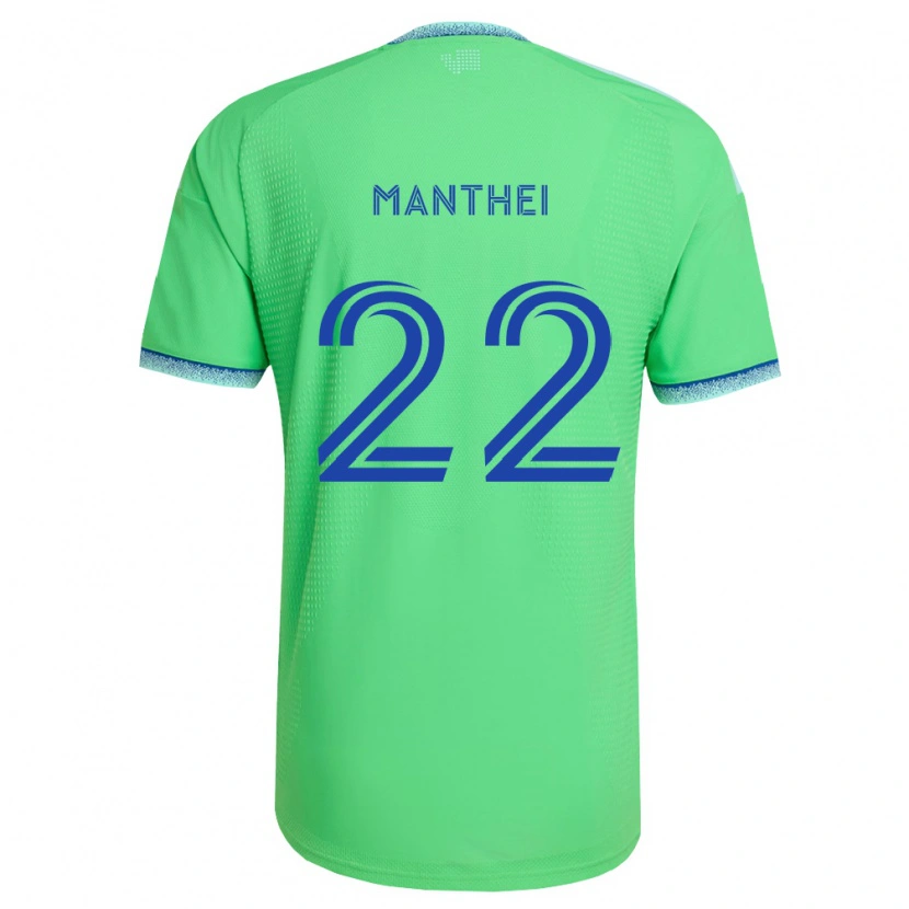 Danxen Heren Leahi Manthei #22 Groen Lichtblauw Thuisshirt Thuistenue 2026/27 T-Shirt België