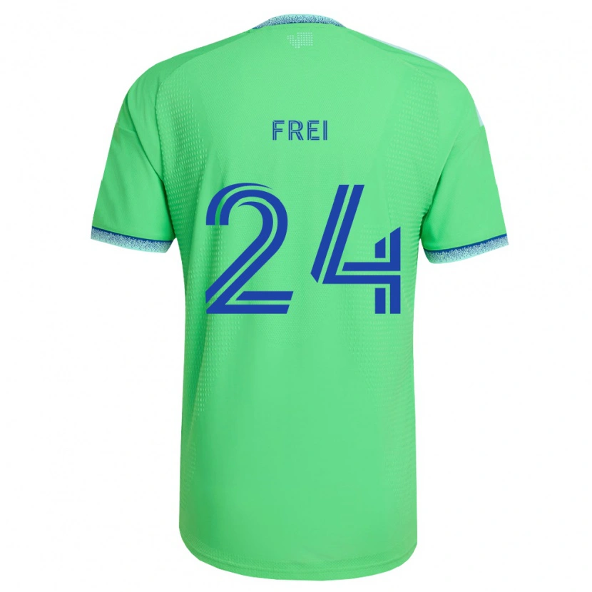 Danxen Heren Stefan Frei #24 Groen Lichtblauw Thuisshirt Thuistenue 2026/27 T-Shirt België