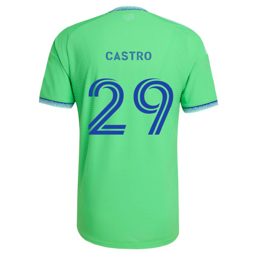 Danxen Heren Jacob Castro #29 Groen Lichtblauw Thuisshirt Thuistenue 2026/27 T-Shirt België