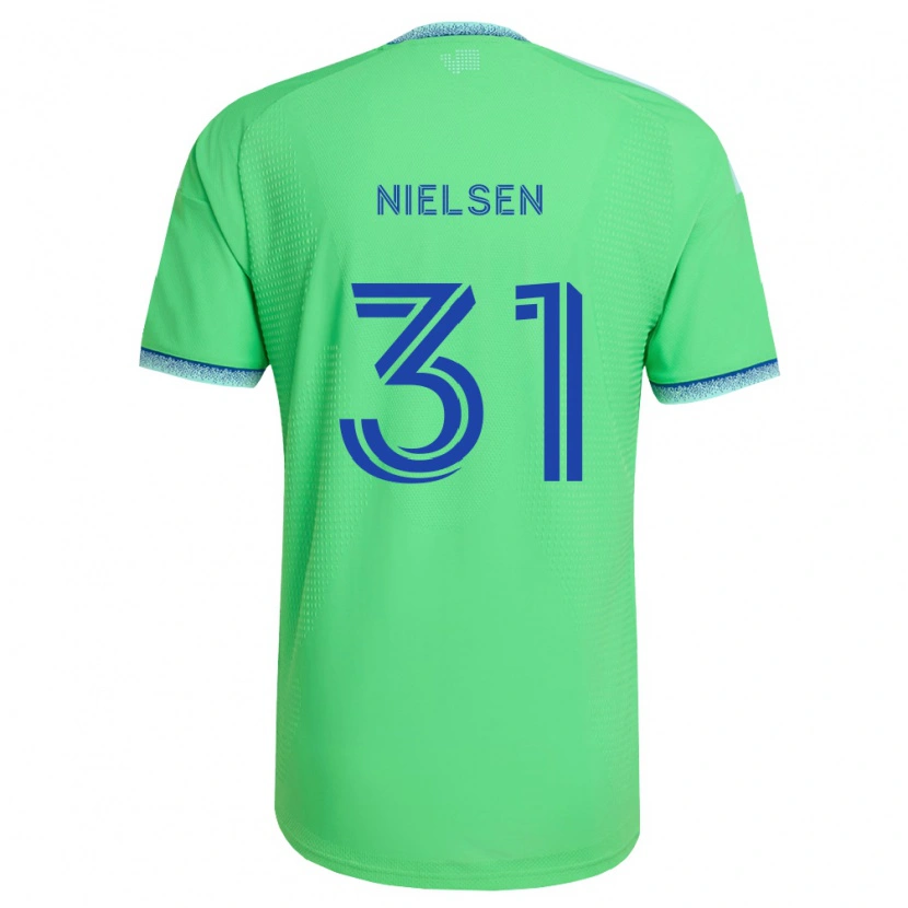 Danxen Heren Madeline Nielsen #31 Groen Lichtblauw Thuisshirt Thuistenue 2026/27 T-Shirt België