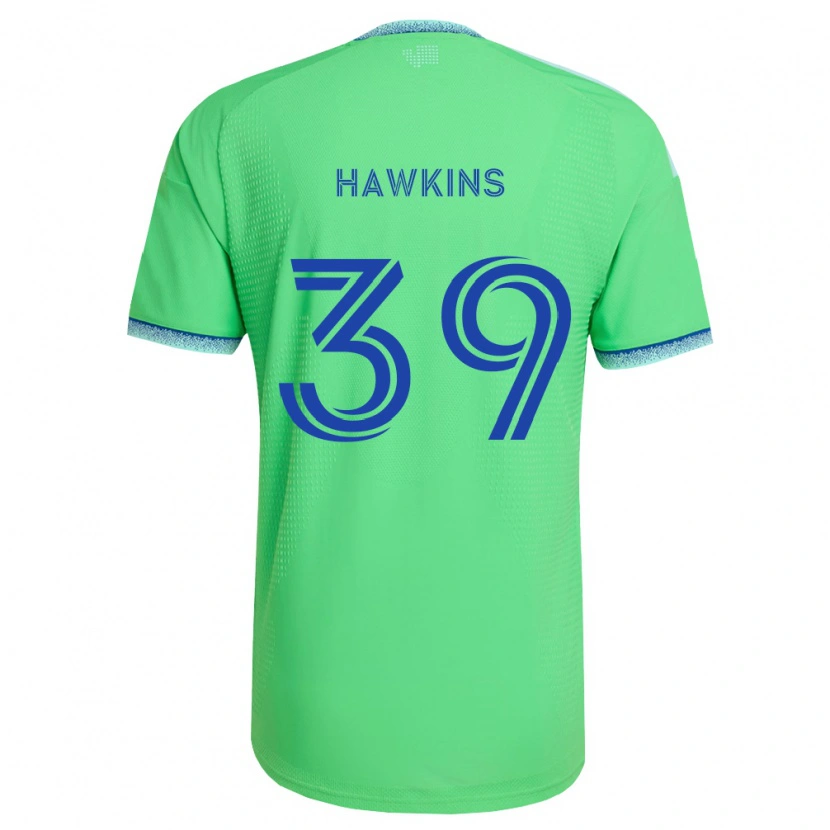 Danxen Heren Stuart Hawkins #39 Groen Lichtblauw Thuisshirt Thuistenue 2026/27 T-Shirt België