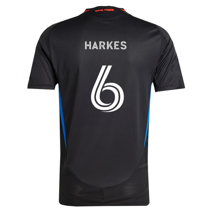 Danxen Heren Ian Harkes #6 Blauw Wit Zwart Thuisshirt Thuistenue 2026/27 T-Shirt België