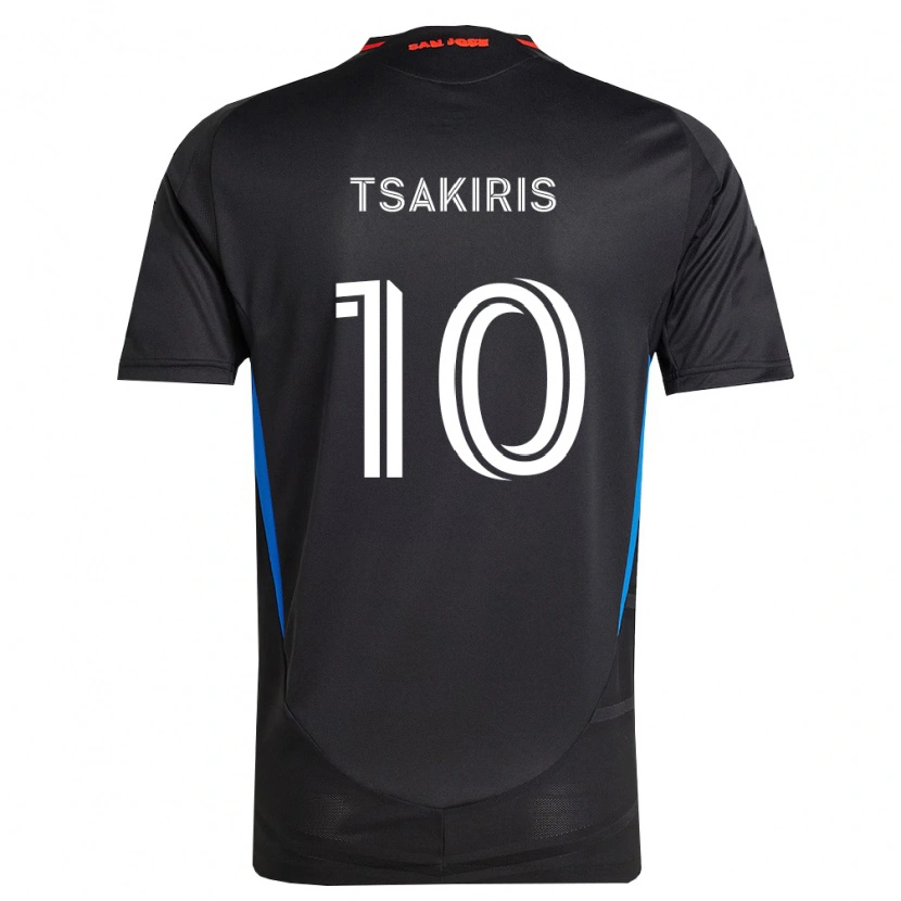 Danxen Heren Niko Tsakiris #10 Blauw Wit Zwart Thuisshirt Thuistenue 2026/27 T-Shirt België