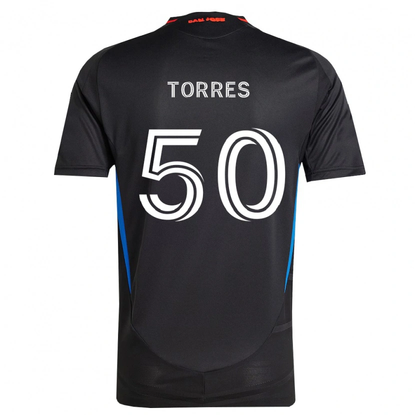 Danxen Heren Jorge Torres #50 Blauw Wit Zwart Thuisshirt Thuistenue 2026/27 T-Shirt België