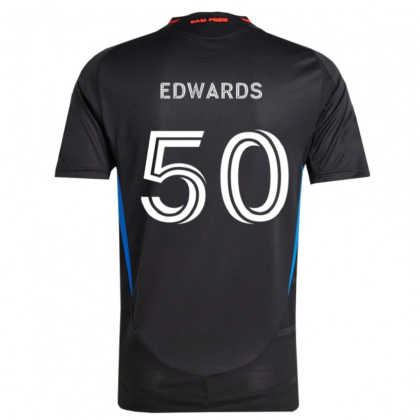 Danxen Heren Aaron Edwards #50 Blauw Wit Zwart Thuisshirt Thuistenue 2026/27 T-Shirt België