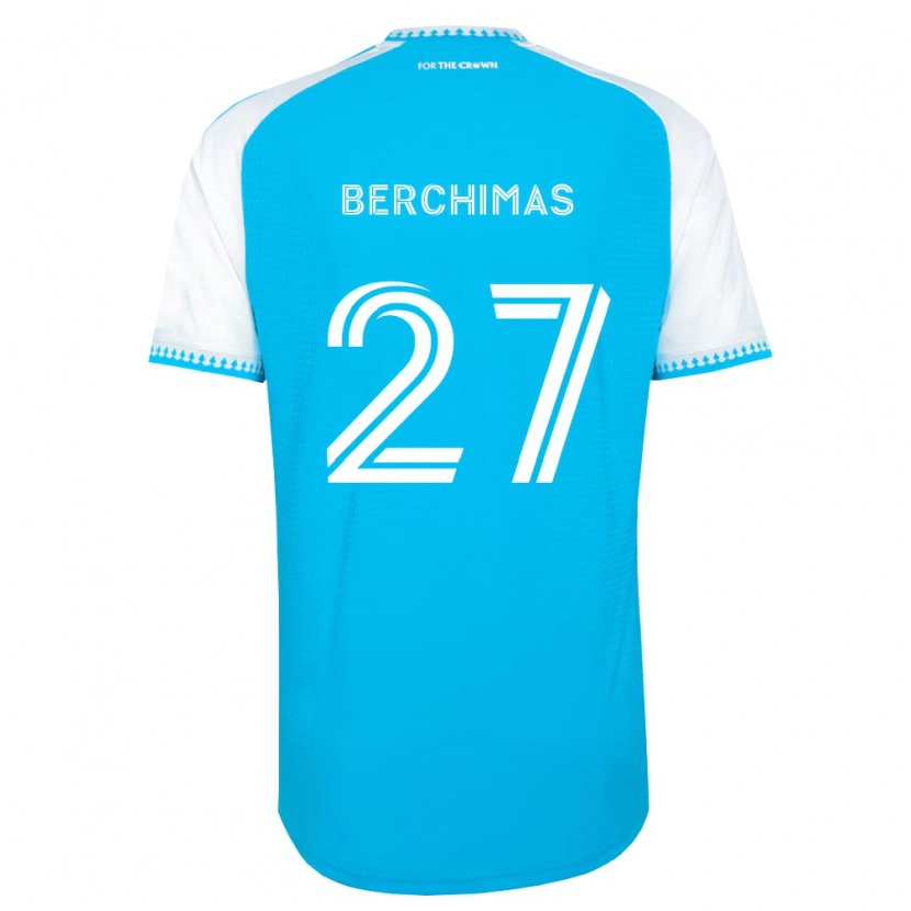 Danxen Heren Nimfasha Berchimas #27 Hemelsblauw Wit Zwart Thuisshirt Thuistenue 2026/27 T-Shirt België