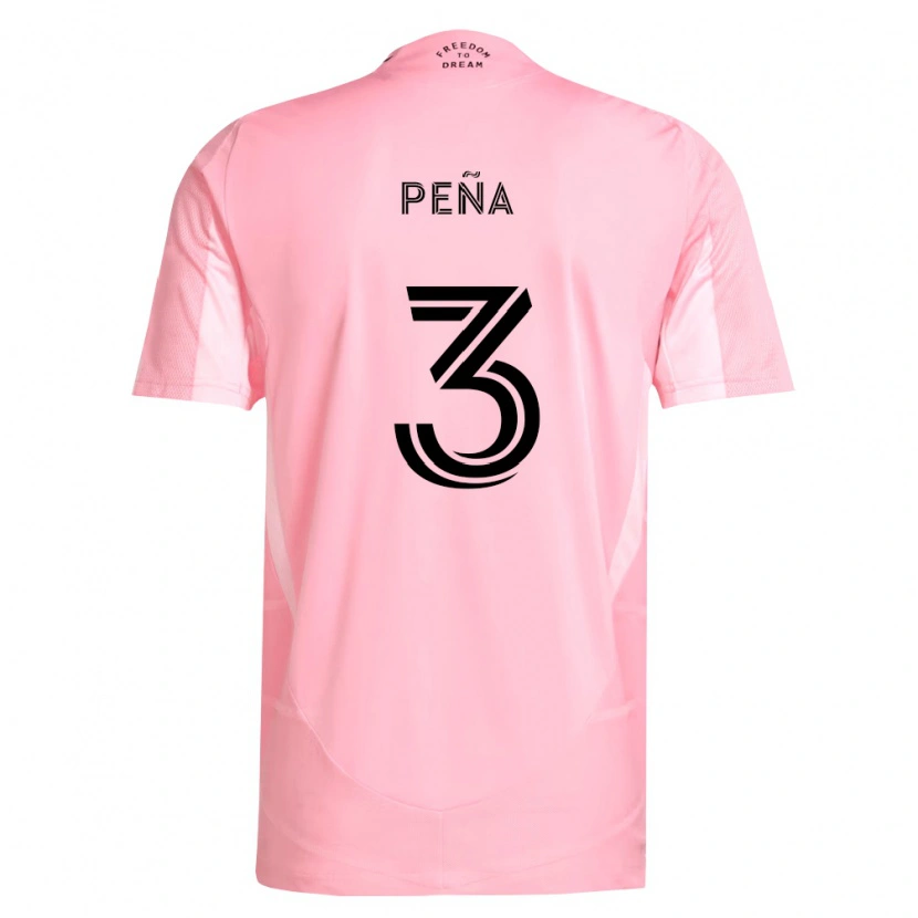 Danxen Heren Luciano Pena #3 Roze Zwart Thuisshirt Thuistenue 2026/27 T-Shirt België