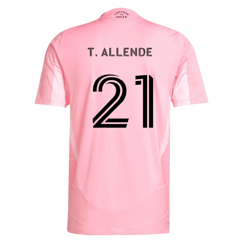 Danxen Heren Tadeo Allende #21 Roze Zwart Thuisshirt Thuistenue 2026/27 T-Shirt België