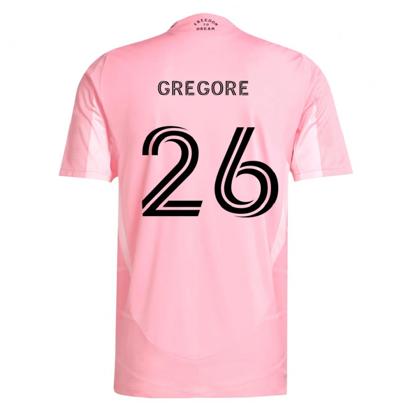 Danxen Heren Gregore #26 Roze Zwart Thuisshirt Thuistenue 2026/27 T-Shirt België