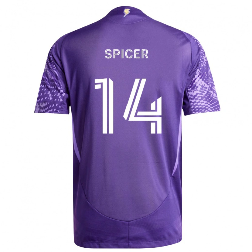 Danxen Heren Tyrese Spicer #14 Paars Wit Thuisshirt Thuistenue 2026/27 T-Shirt België
