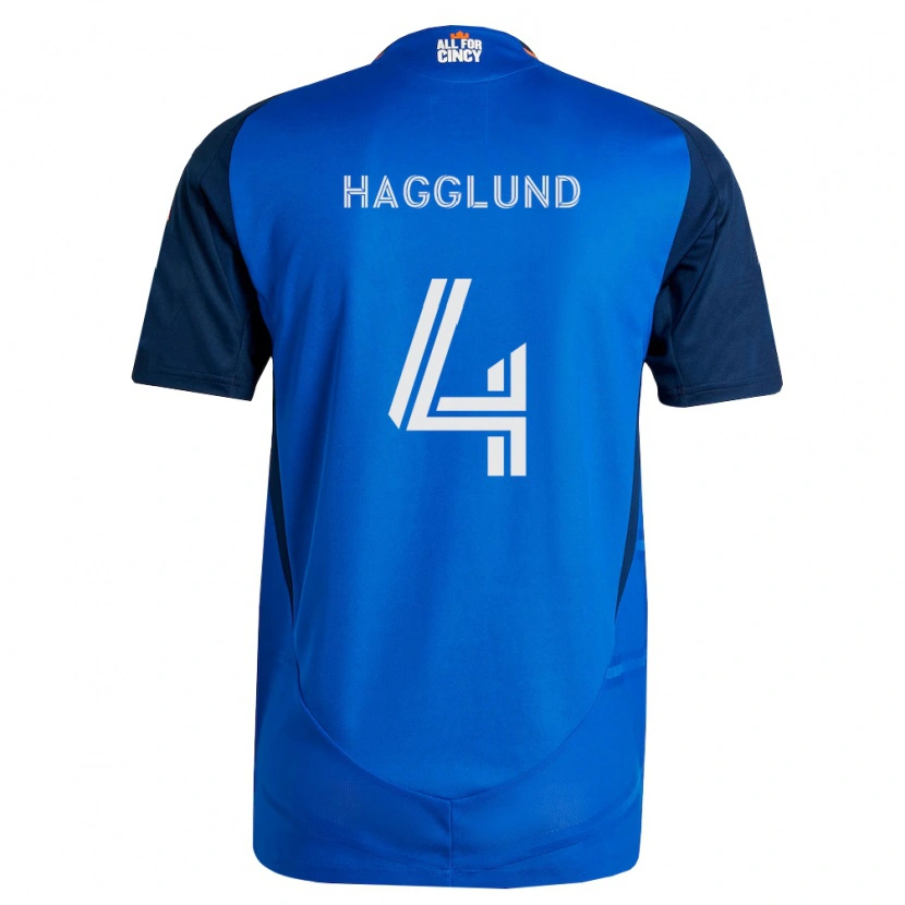 Danxen Heren Nick Hagglund #4 Koninklijk Blauw Oranje Thuisshirt Thuistenue 2026/27 T-Shirt België