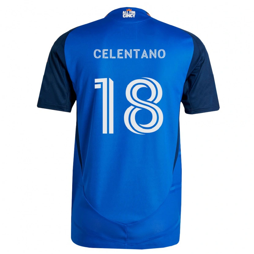 Danxen Heren Roman Celentano #18 Koninklijk Blauw Oranje Thuisshirt Thuistenue 2026/27 T-Shirt België