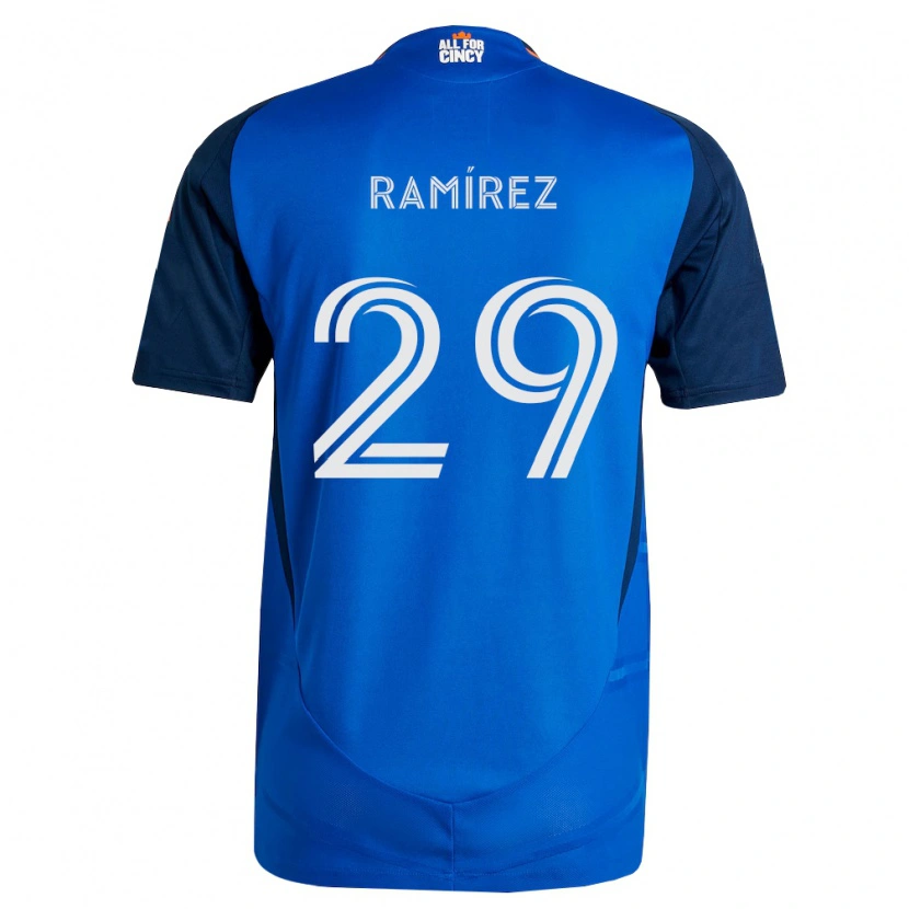 Danxen Heren Bryan Ramírez #29 Koninklijk Blauw Oranje Thuisshirt Thuistenue 2026/27 T-Shirt België