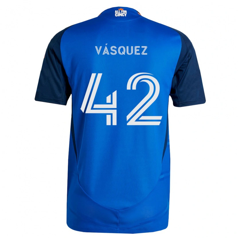 Danxen Heren Mathías Vásquez #42 Koninklijk Blauw Oranje Thuisshirt Thuistenue 2026/27 T-Shirt België