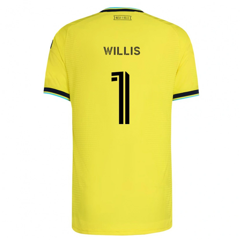 Danxen Heren Joe Willis #1 Helder Geel Marineblauw Thuisshirt Thuistenue 2026/27 T-Shirt België