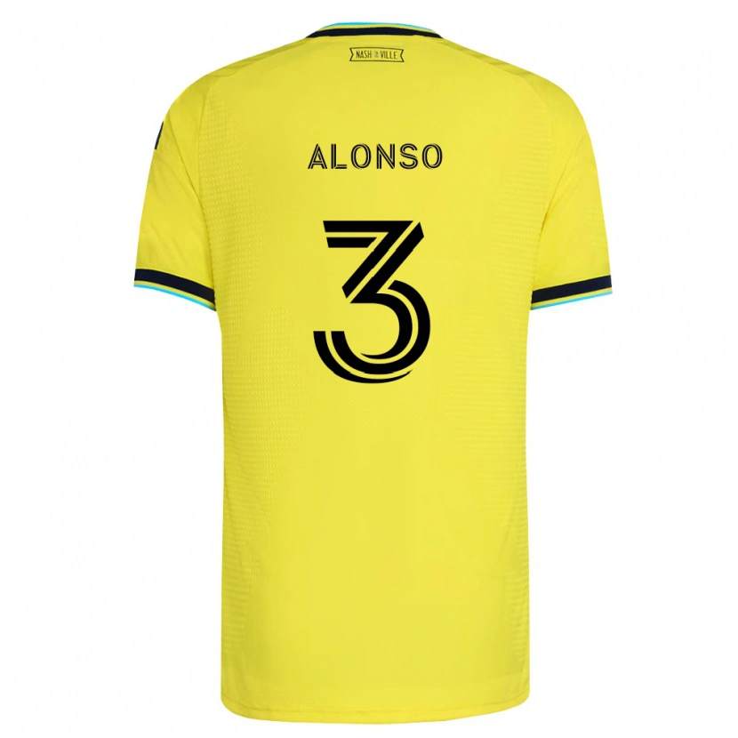 Danxen Heren Gabriel Alonso #3 Helder Geel Marineblauw Thuisshirt Thuistenue 2026/27 T-Shirt België