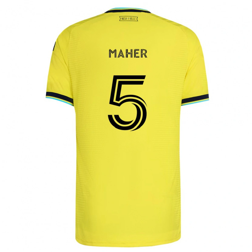 Danxen Heren Jack Maher #5 Helder Geel Marineblauw Thuisshirt Thuistenue 2026/27 T-Shirt België