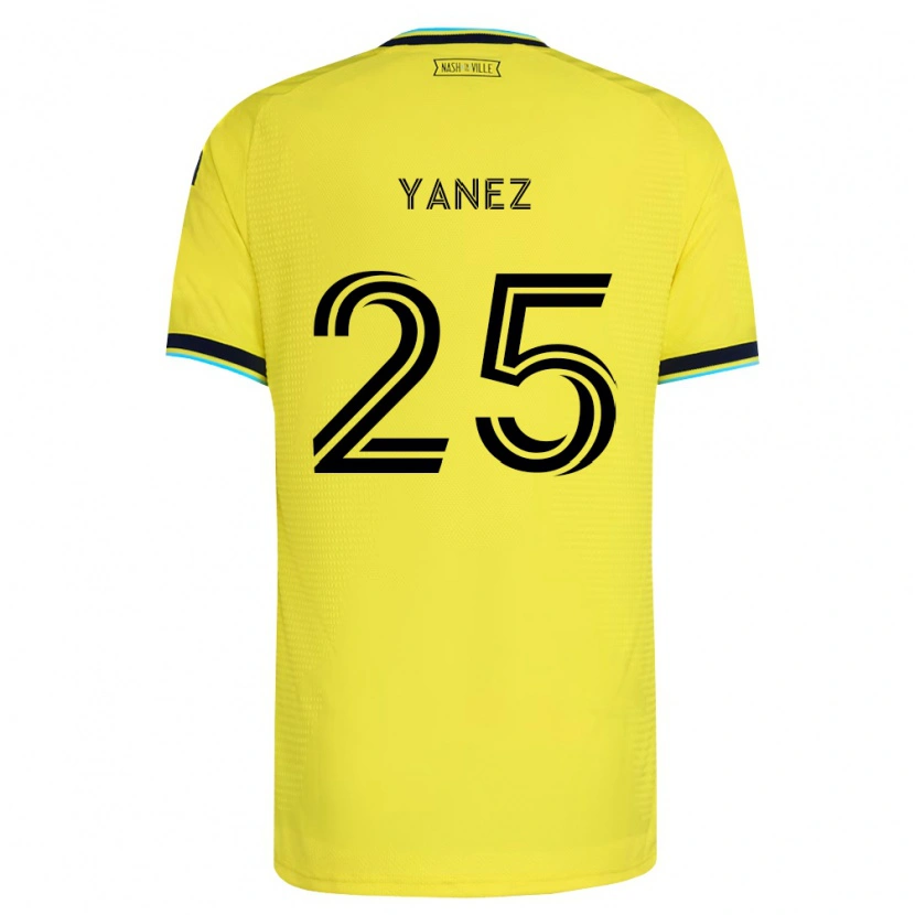 Danxen Heren Zidane Yáñez #25 Helder Geel Marineblauw Thuisshirt Thuistenue 2026/27 T-Shirt België