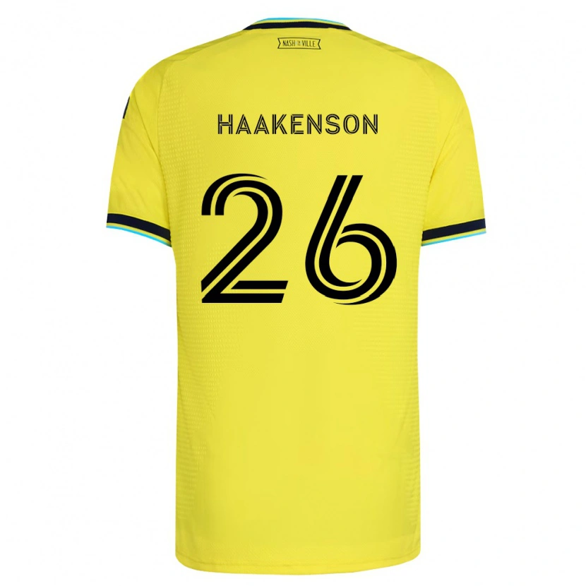 Danxen Heren Luke Haakenson #26 Helder Geel Marineblauw Thuisshirt Thuistenue 2026/27 T-Shirt België