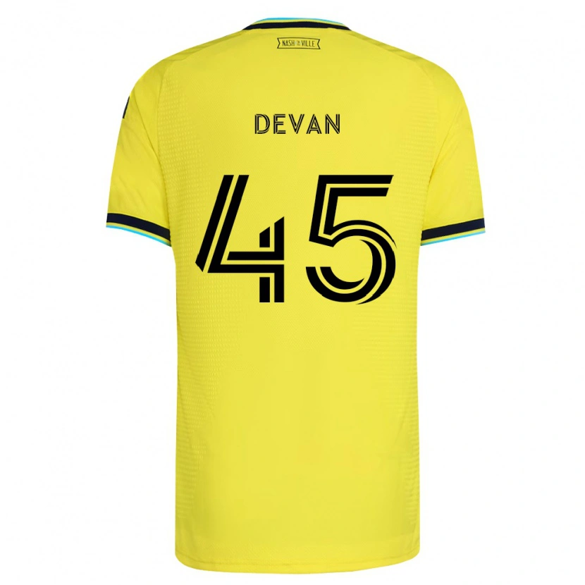 Danxen Heren Liam Devan #45 Helder Geel Marineblauw Thuisshirt Thuistenue 2026/27 T-Shirt België
