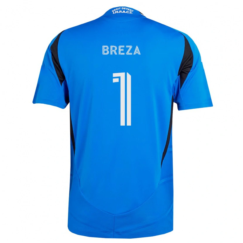 Danxen Heren Sébastian Breza #1 Blauw Wit Zwart Thuisshirt Thuistenue 2026/27 T-Shirt België