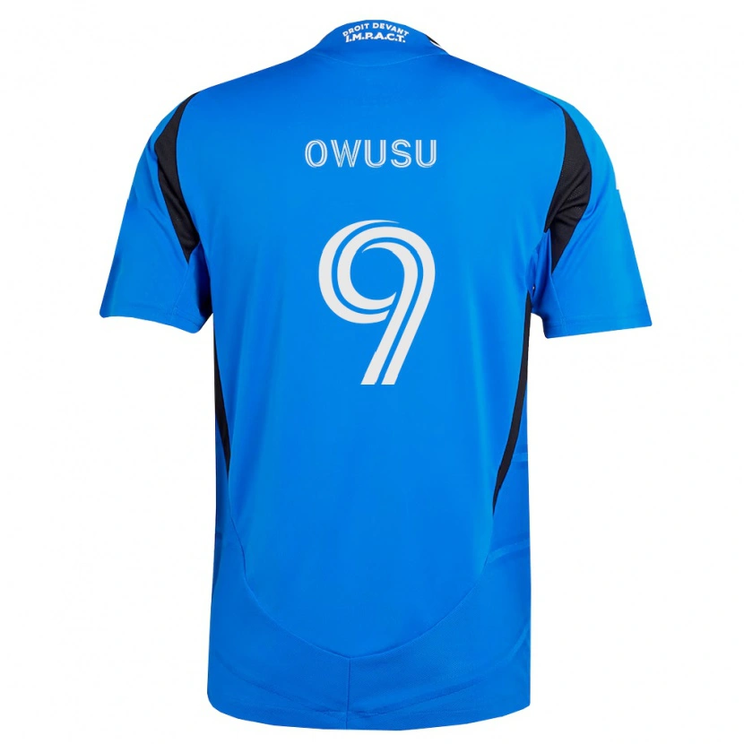 Danxen Heren Prince Owusu #9 Blauw Wit Zwart Thuisshirt Thuistenue 2026/27 T-Shirt België