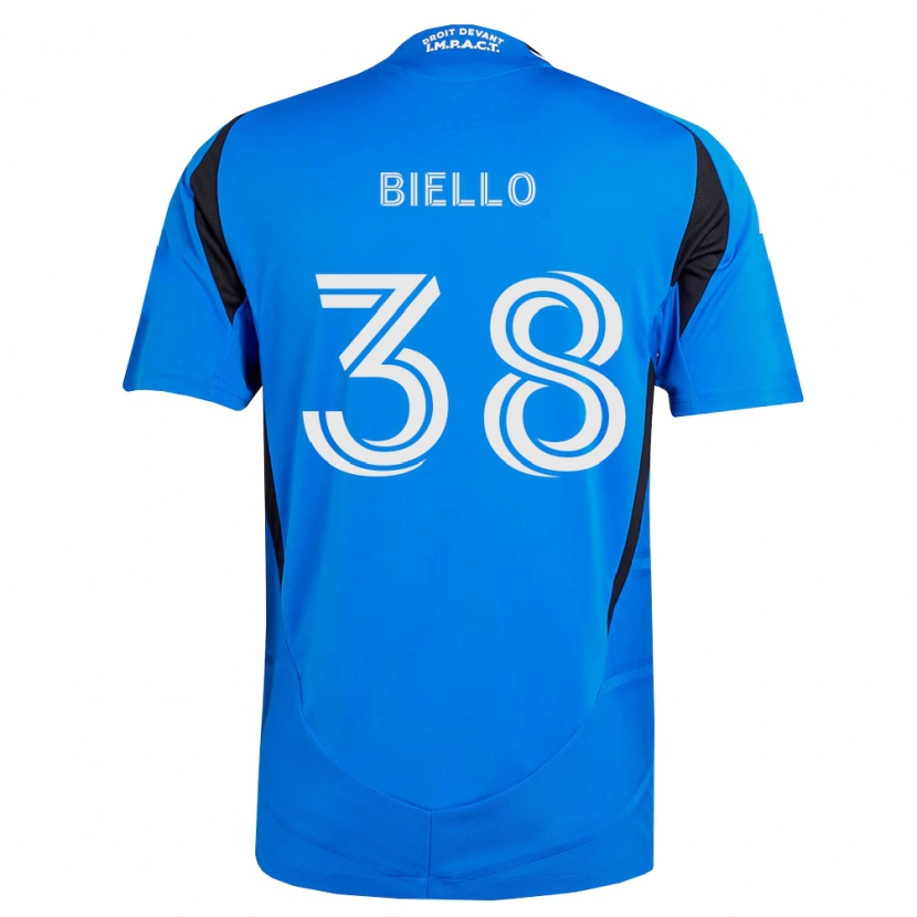 Danxen Heren Alessandro Biello #38 Blauw Wit Zwart Thuisshirt Thuistenue 2026/27 T-Shirt België