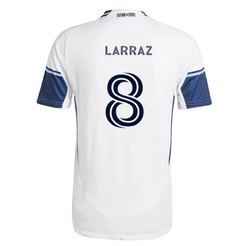 Danxen Heren Oliver Larraz #8 Wit Koninklijk Blauw Thuisshirt Thuistenue 2026/27 T-Shirt België