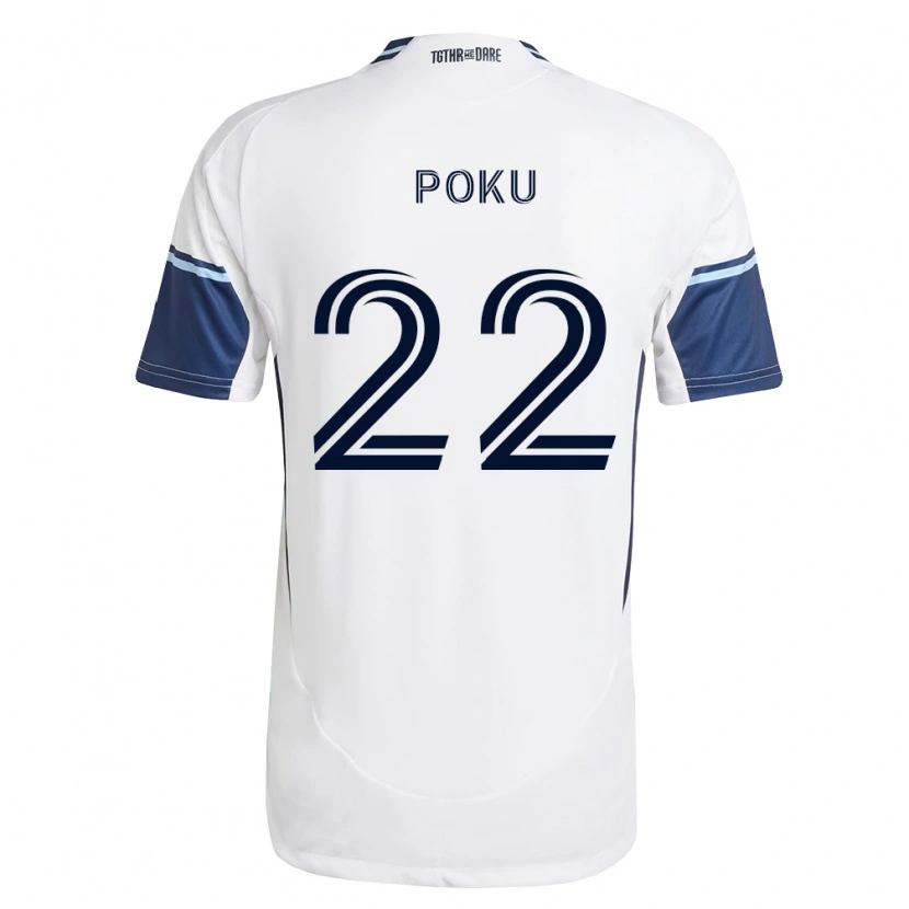 Danxen Heren Kwasi Poku #22 Wit Koninklijk Blauw Thuisshirt Thuistenue 2026/27 T-Shirt België