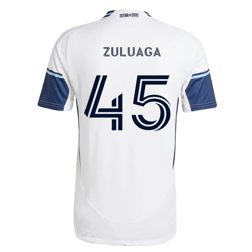 Danxen Heren Yeider Zuluaga #45 Wit Koninklijk Blauw Thuisshirt Thuistenue 2026/27 T-Shirt België