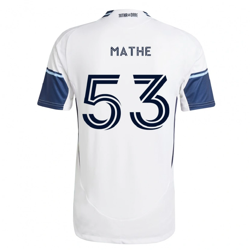 Danxen Heren Immanuel Mathe #53 Wit Koninklijk Blauw Thuisshirt Thuistenue 2026/27 T-Shirt België