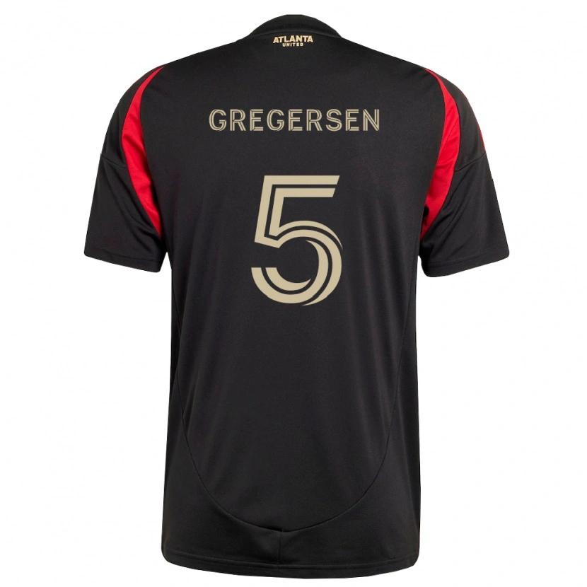 Danxen Heren Stian Gregersen #5 Zwart Rood Thuisshirt Thuistenue 2026/27 T-Shirt België