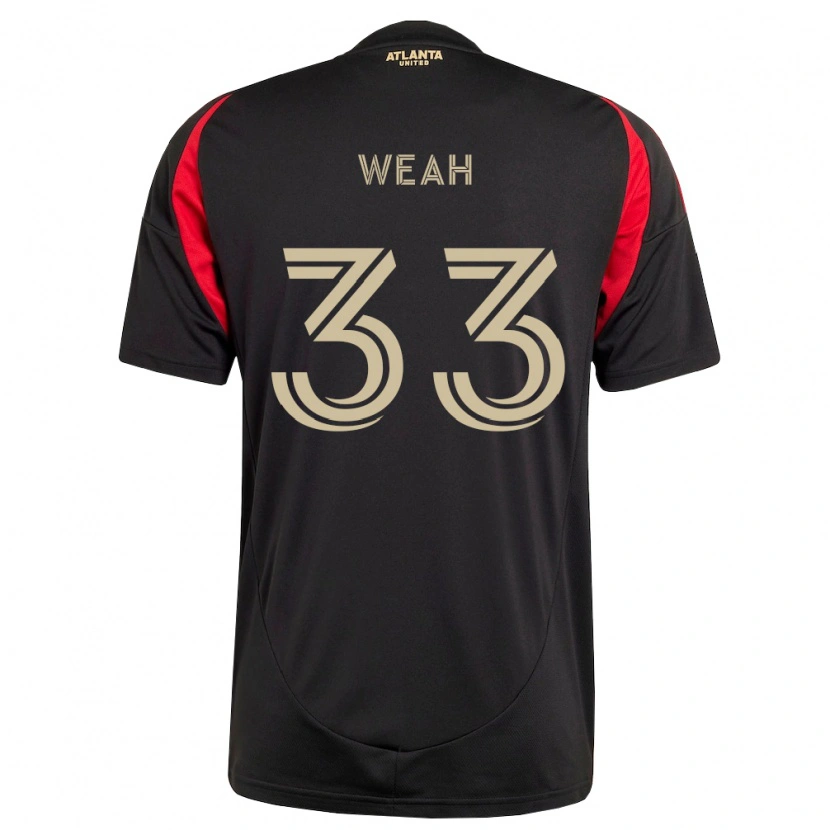 Danxen Heren Patrick Weah #33 Zwart Rood Thuisshirt Thuistenue 2026/27 T-Shirt België