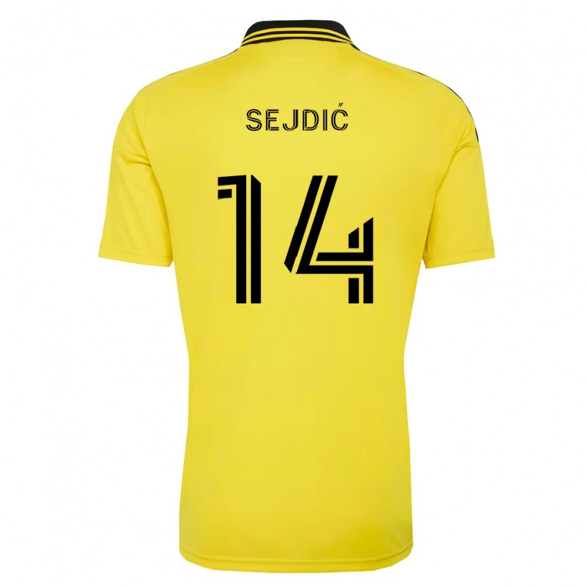 Danxen Heren Amar Sejdić #14 Geel Zwart Thuisshirt Thuistenue 2026/27 T-Shirt België