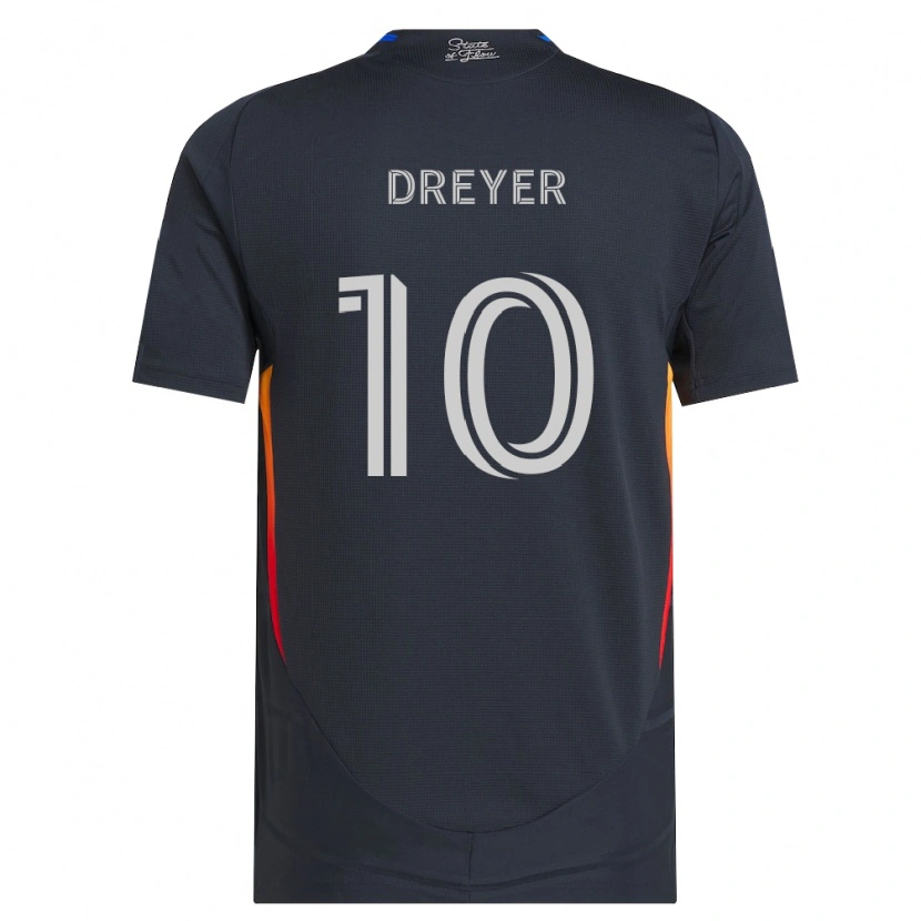 Danxen Heren Anders Dreyer #10 Donkergrijs Rood Thuisshirt Thuistenue 2026/27 T-Shirt België