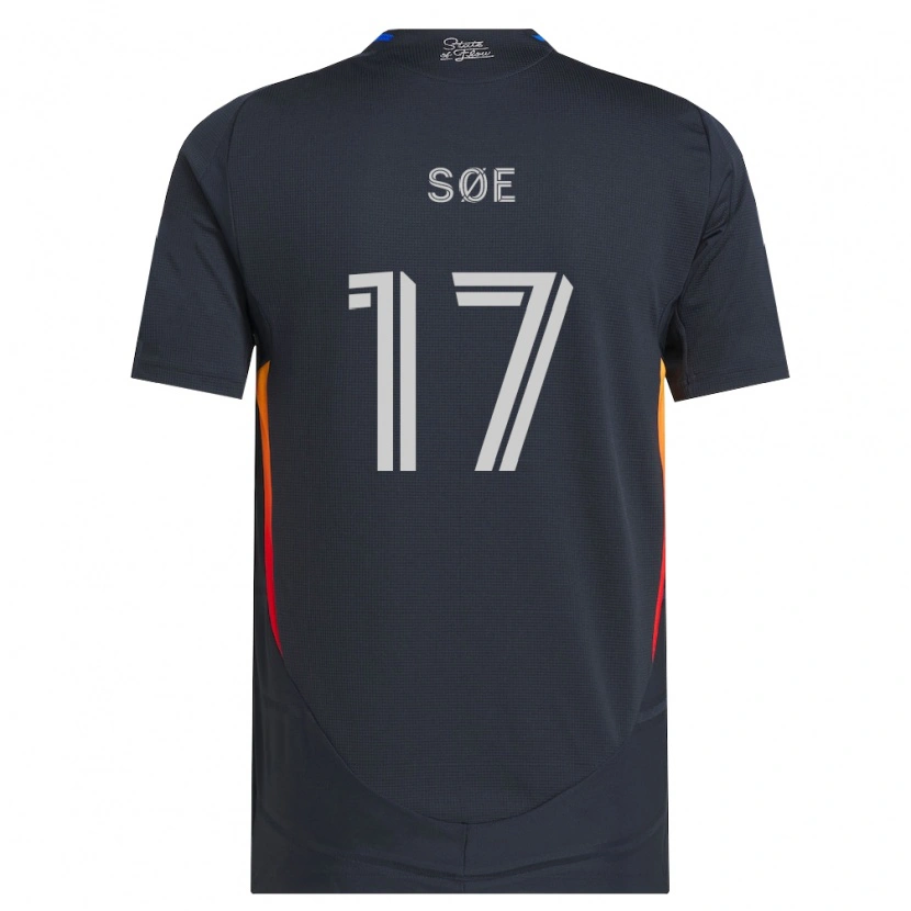 Danxen Heren Osvald Søe #17 Donkergrijs Rood Thuisshirt Thuistenue 2026/27 T-Shirt België