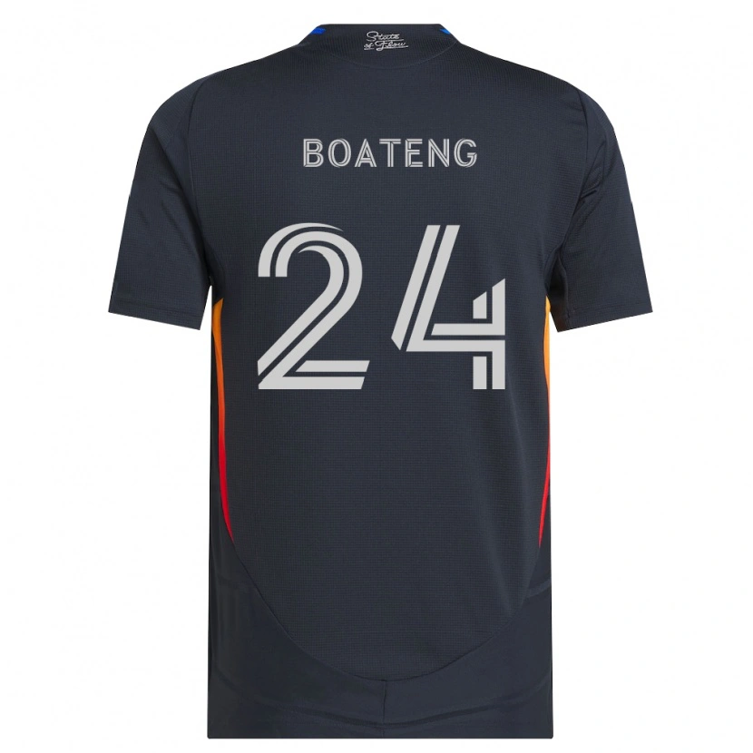 Danxen Heren Emmanuel Boateng #24 Donkergrijs Rood Thuisshirt Thuistenue 2026/27 T-Shirt België