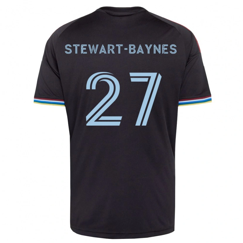 Danxen Heren Kimani Stewart-Baynes #27 Zwart Hemelsblauw Thuisshirt Thuistenue 2026/27 T-Shirt België