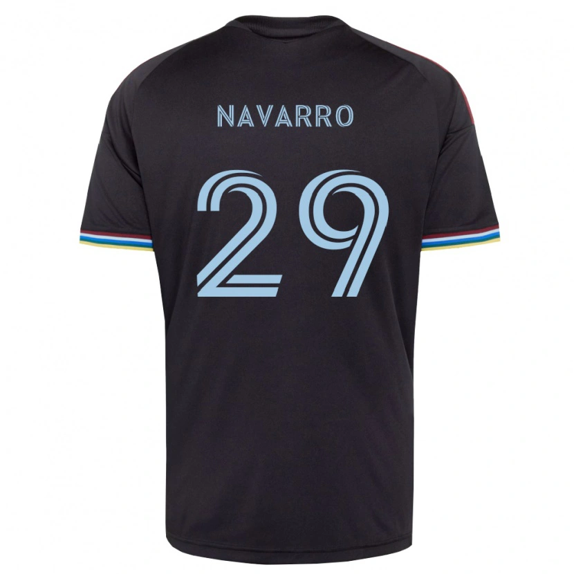 Danxen Heren Miguel Navarro #29 Zwart Hemelsblauw Thuisshirt Thuistenue 2026/27 T-Shirt België